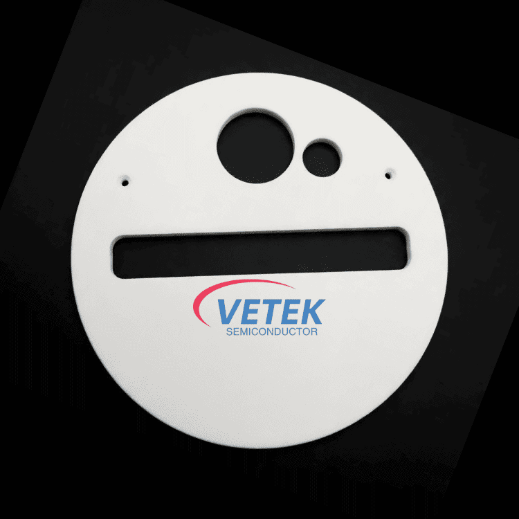 Aukšto grynumo nepermatomas kvarcinis skydas ir užraktas, skirtas MOCVD